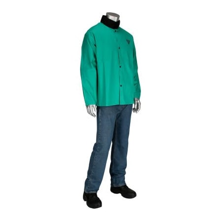 Pip Ironcat 9oz 30in Sateen Cotton Jacket, Green, S 7050/S